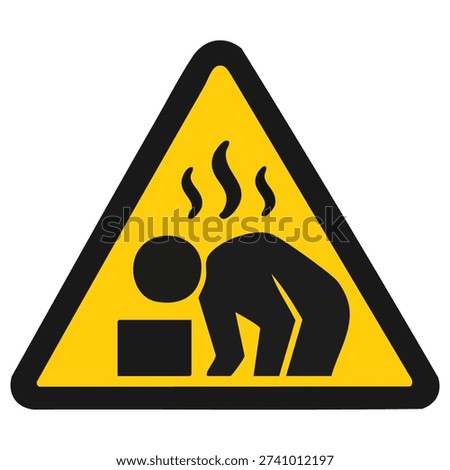 Hazard Fumes Warning Sign Vector Illustration
