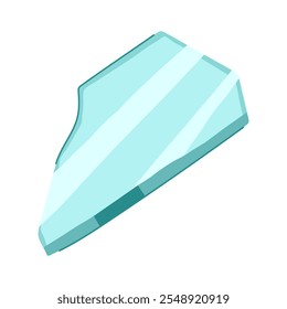 hazard glass broken shard cartoon. jagged crack, fracture piece, transparent fragile hazard glass broken shard sign. isolated symbol vector illustration