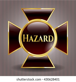 Hazard gold emblem or badge