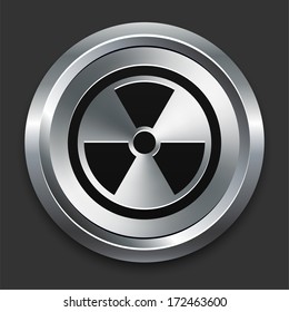 Hazard Icon on Metallic Button Collection