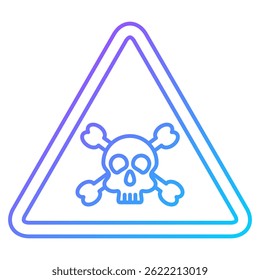 Icono de peligro representado por el estilo de gradiente del símbolo de peligro.