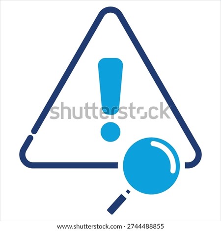 Hazard Identification Flat Blue Icon Style Collection
