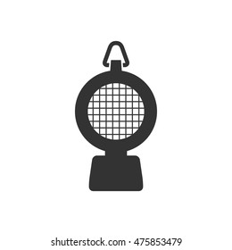 Hazard light icon in single color. Transportation road construction warning flashing danger