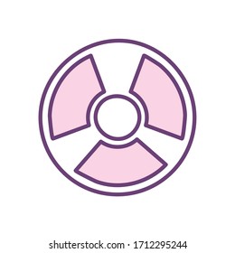 Hazard line style icon design, Science chemistry laboratory research technology biology equipment and test theme Vector illustration