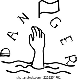diseño de logotipo de peligro, diseño de ilustración de advertencia de peligro, diseño de logotipo sencillo y de ilustración