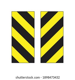 hazard marker sign vector illustration