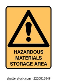 Hazard Materials Storage Area - Caution Signs - Hazard Signs - Warehouse, Materials, Protection, Permission. 