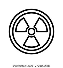 Ícone de risco nuclear, gráfico Line Vetor