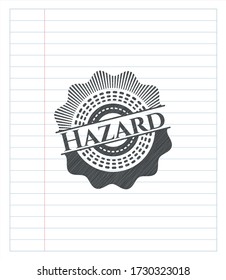 Hazard pencil effect. Vector Illustration. Detailed. 