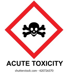 hazard pictogram, acute toxicity. Vector illustration