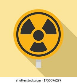 Hazard radiation sign icon. Flat illustration of hazard radiation sign vector icon for web design