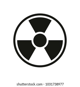 hazard, radiation. simple silhouette