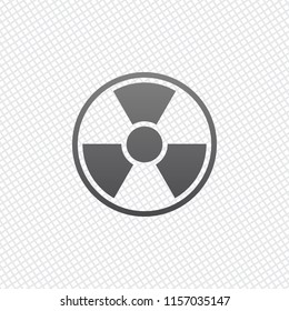 hazard, radiation. simple silhouette. On grid background