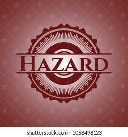 Hazard red emblem. Vintage.