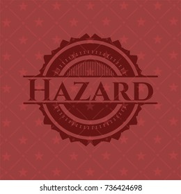 Hazard red emblem. Vintage.