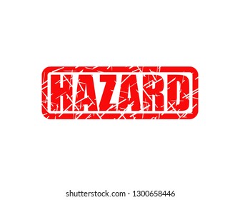 Hazard red stamp