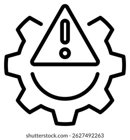 Ícone de Risco de Risco - ilustração de vetor de linha