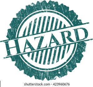 Hazard rubber grunge stamp