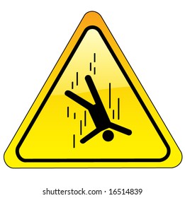 Hazard sign - caution fall