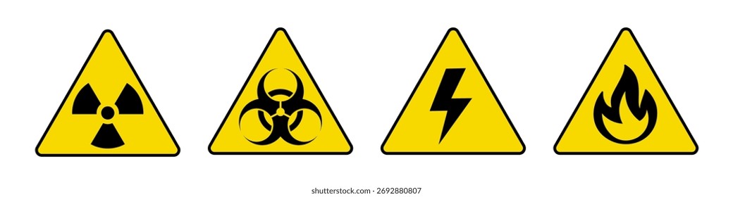 Hazard sign. Danger vector sign