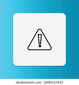 Hazard Sign icon. Editable stroke. Vector illustration.