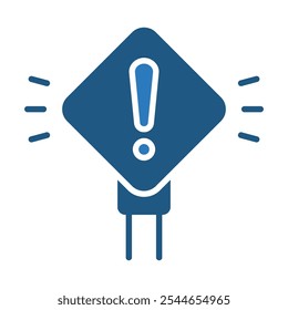 Hazard Sign icon line vector illustration
