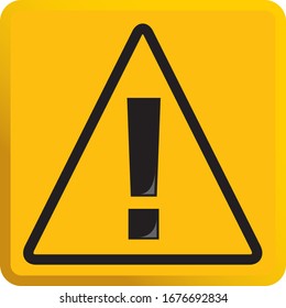 triángulo vectorial del icono de signo de peligro