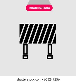 Hazard Sign Vector Icon, The signboard warning about danger. Simple, modern flat vector illustration for mobile app, website or desktop app 