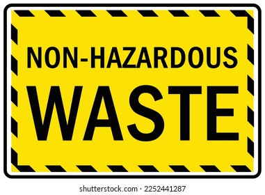 Hazard storage sign and labels hazardous waste area 