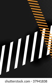 A hazard stripes template or layout with copy space.