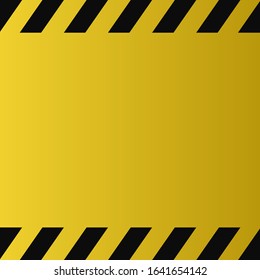 Hazard stripes texture. Black and yellow warning line striped rectangular background. Vector illustration EPS 10