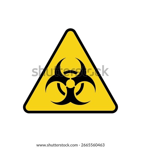 Hazard symbol indicating biohazard area for safety awareness and warning regarding potential dangers