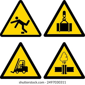 Hazard Symbols Vector Art Icons