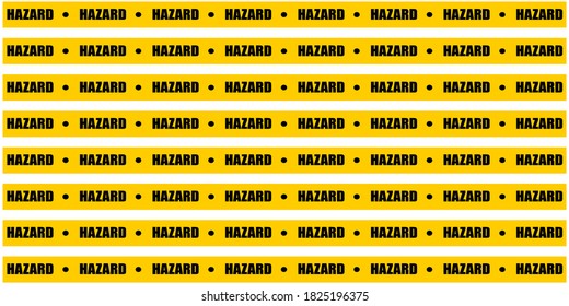 Líneas de cinta HAZARD aisladas en blanco