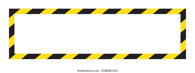 Hazard texture. Yellow and black diagonal stripes. Attention symbol with diagonal lines. Vector illustration. eps 10