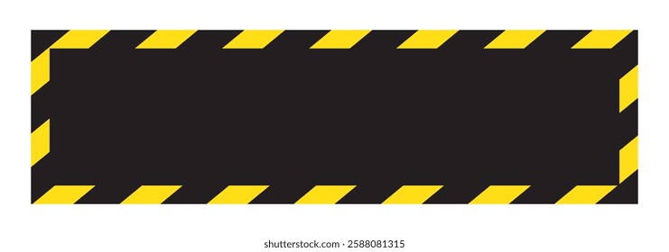 Hazard texture. Yellow and black diagonal stripes. Attention symbol with diagonal lines. Vector illustration. eps 10