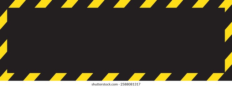 Hazard texture. Yellow and black diagonal stripes. Attention symbol with diagonal lines. Vector illustration. eps 10