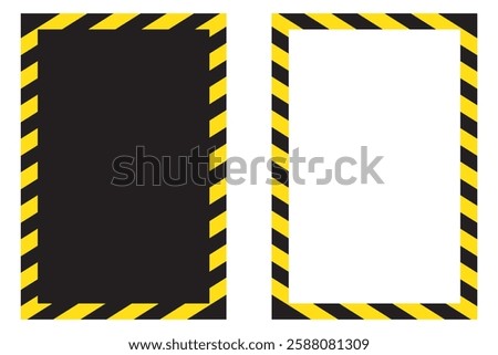 Hazard texture. Yellow and black diagonal stripes. Attention symbol with diagonal lines. Vector illustration. eps 10