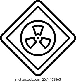 Hazard vector icon. Can be used for printing, mobile and web applications.