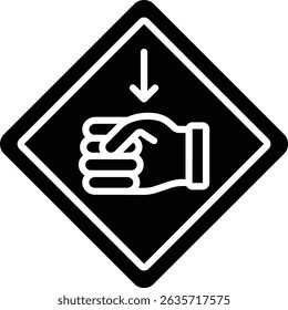 Hazard vector icon. Can be used for printing, mobile and web applications.