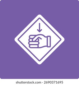 Icono de Vector de peligro. Se puede utilizar para aplicaciones de impresión, móviles y de Web.