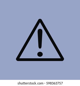Hazard warning attention Icon isolated sign symbol and flat style for app, web and digital design. Vector illustration.