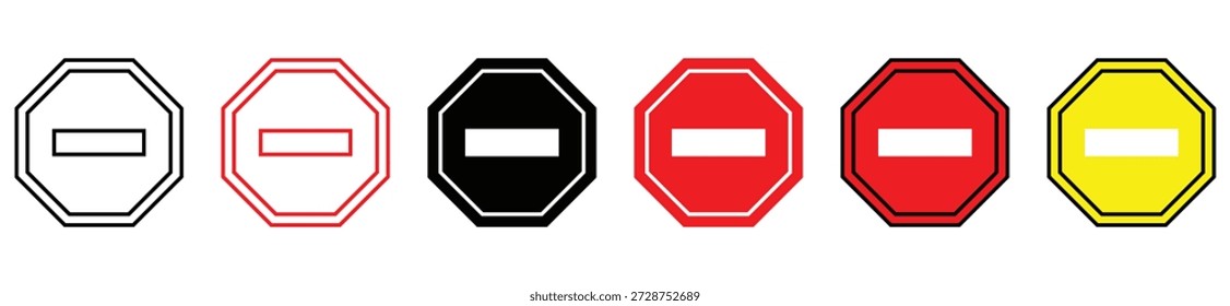 Coleção de ícones de risco, aviso e atenção