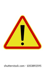 Hazard Warning Attention Sign Stock Vector (Royalty Free) 1053892595 ...