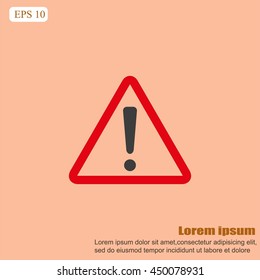 Hazard warning attention sign
