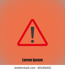 Hazard warning attention sign