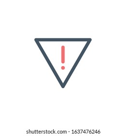 Hazard warning attention sign. Caution icon, safety instructions. Stock Vector illustration isolated on white background.
