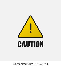 Hazard warning attention sign. caution sign