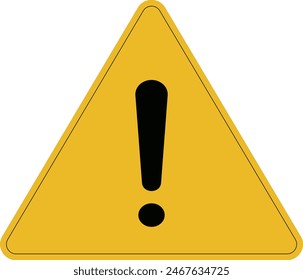 Hazard warning, attention sign, warning danger sign, Yellow caution symbol, Exclamation sign
