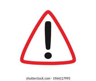 Hazard warning attention sign. EPS 10